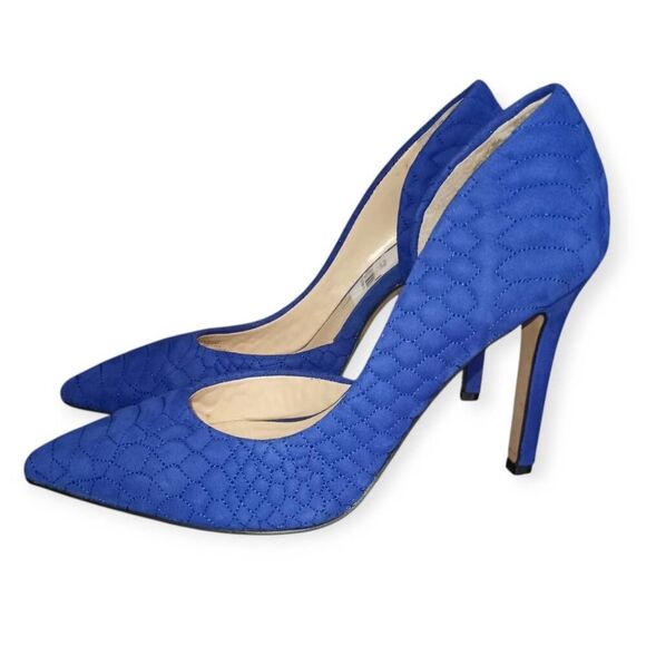 JESSICA SIMPSON COBALT BLUE CALDAS PUMPS SZ.7 EUC. - Picture 3 of 9
